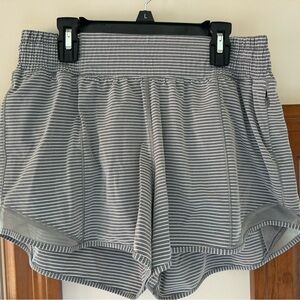 lululemon athletica Gray Striped Athletic Shorts